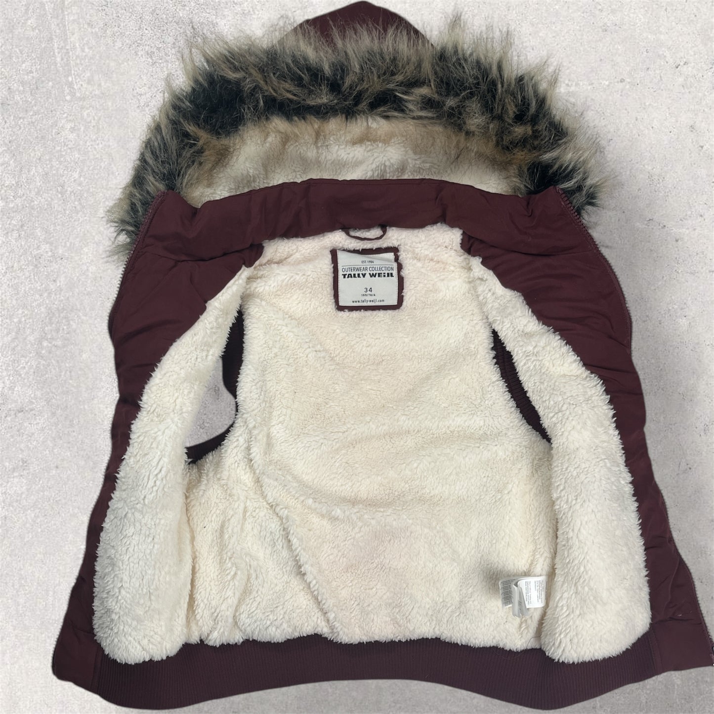 Red fur puffer vest